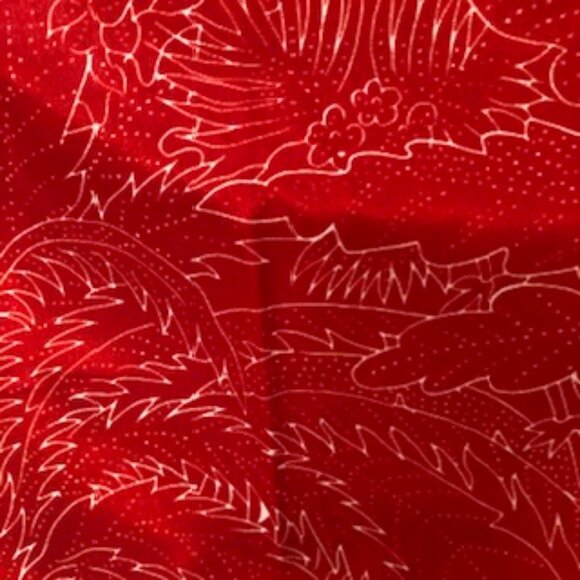 3/$15 Large Red Scarf Wrap Shawl Tiger Tropical Floral Polka Dot Edge - Picture 7 of 8